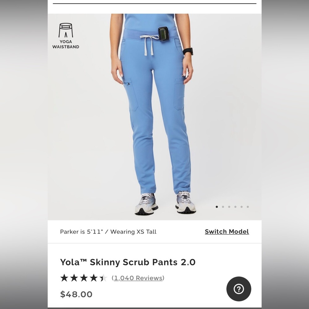 Figs NWOT yola skinny scrub pants.